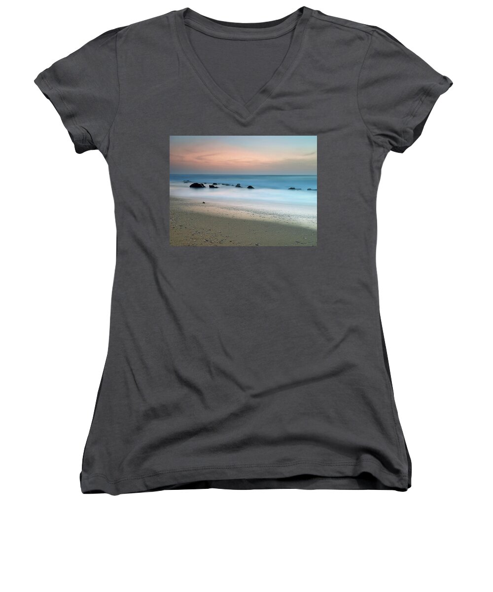 Beach Women's V-Neck featuring the photograph Longing 	 by Meir Ezrachi