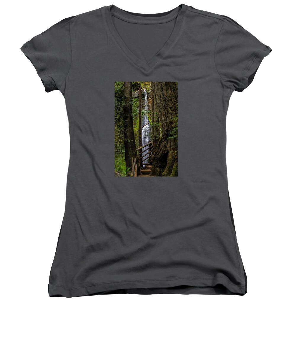 Water Fall Women's V-Neck featuring the photograph Mary Mere by Alana Thrower