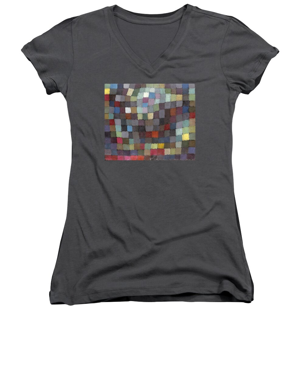 Paul Klee Women's V-Neck featuring the painting May Picture by Paul Klee