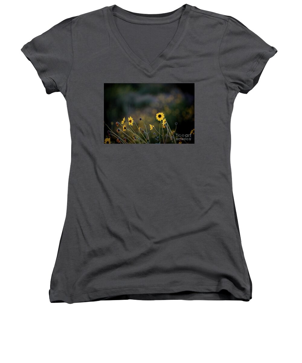 Morning Light Women's V-Neck featuring the photograph Morning Light by Kelly Wade