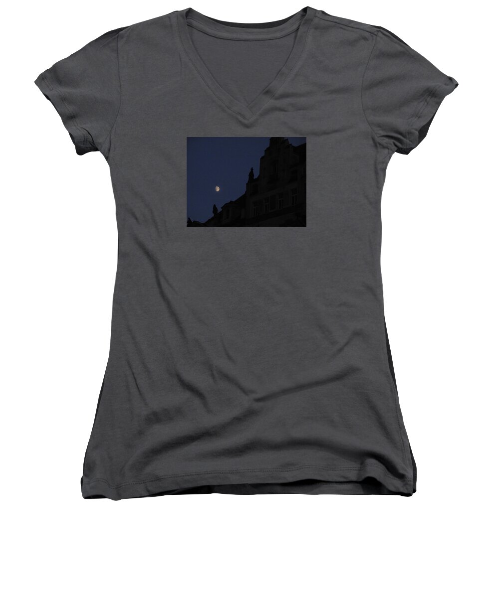 Night Women's V-Neck featuring the photograph Mystery by Christopher Brown