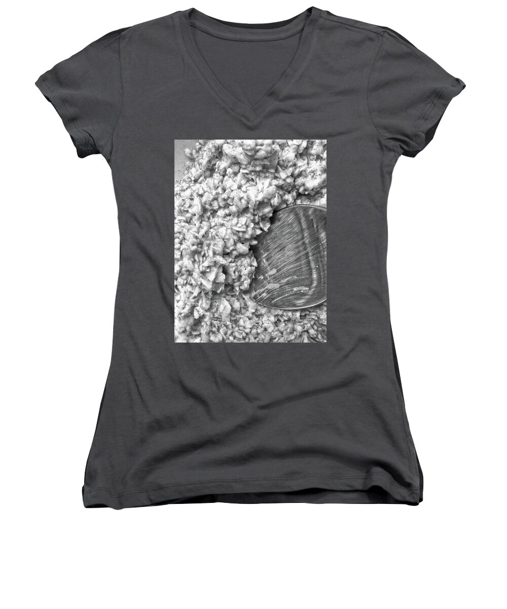 Oatmeal Women's V-Neck featuring the photograph Oatmeal by Robert Knight