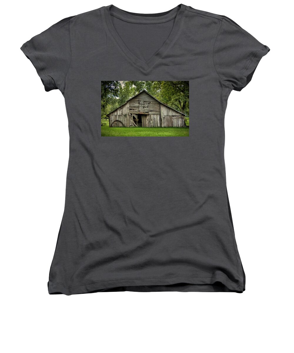 Fine Art Women's V-Neck featuring the photograph Out of the Past by Dave Bosse