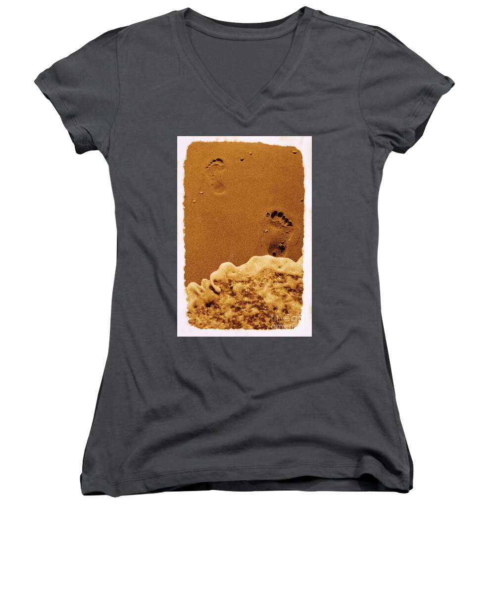 Foam Women's V-Neck featuring the photograph Out of the sea by Casper Cammeraat