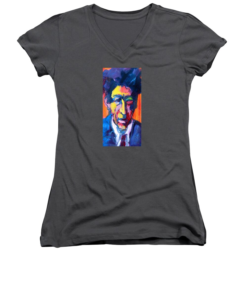 Painters Women's V-Neck featuring the painting Painter or Poet? by Les Leffingwell