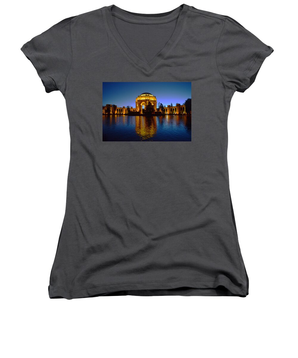 Photography Women's V-Neck featuring the photograph Palace of Fine Arts by Dragan Kudjerski