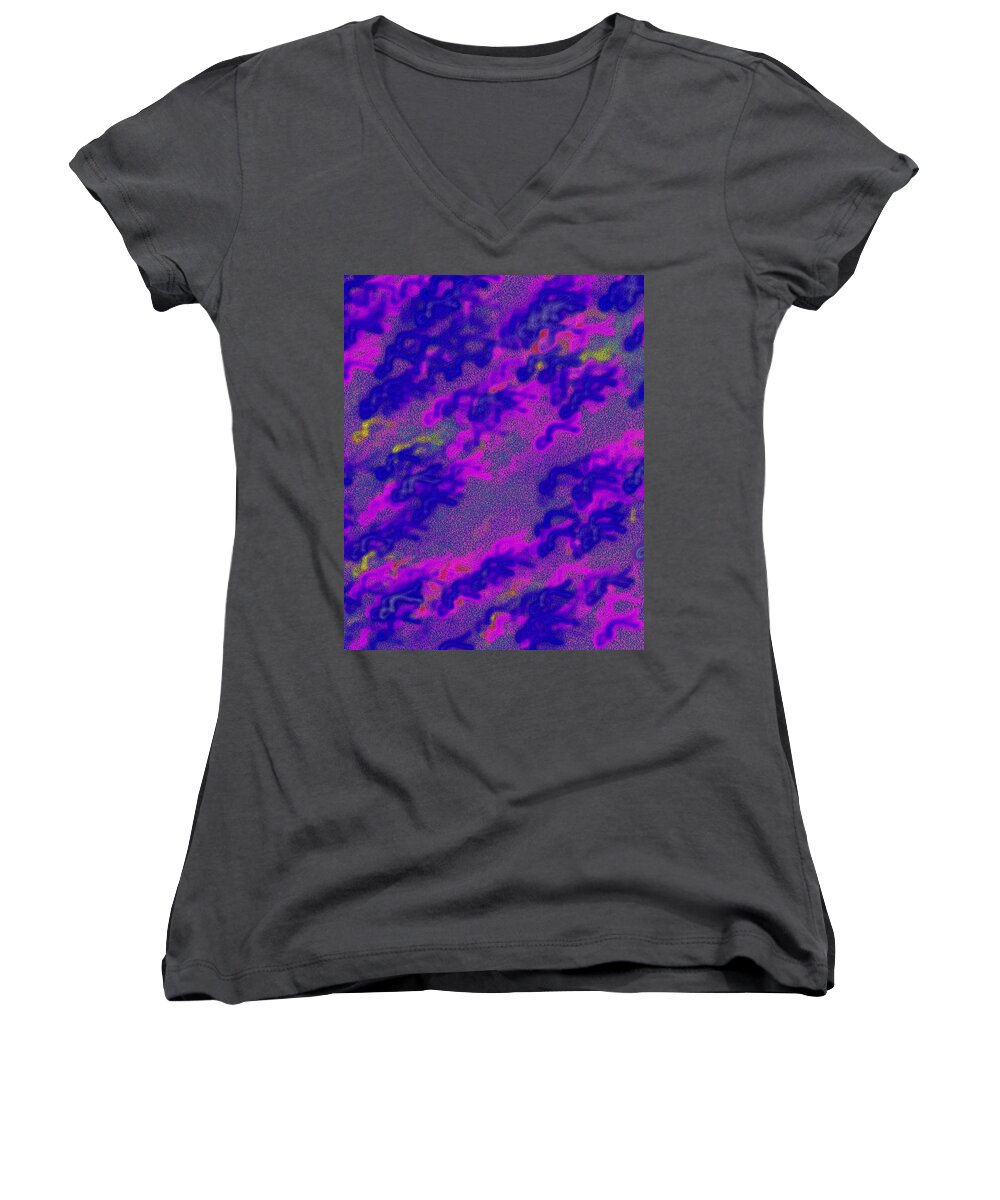 Background Women's V-Neck featuring the digital art Potential Energy by Vincent Green