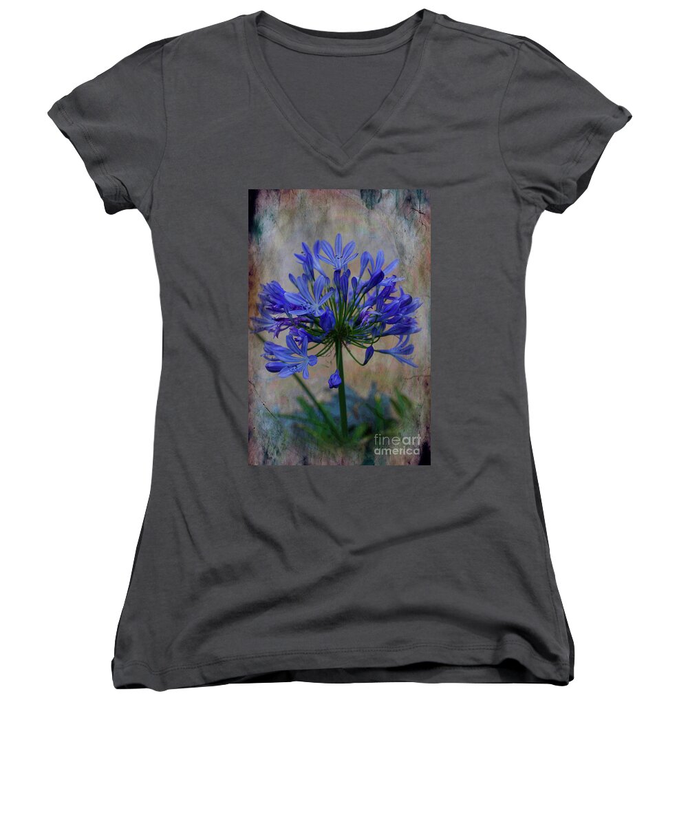 Purple Women's V-Neck featuring the photograph Purple Purple II by Al Bourassa