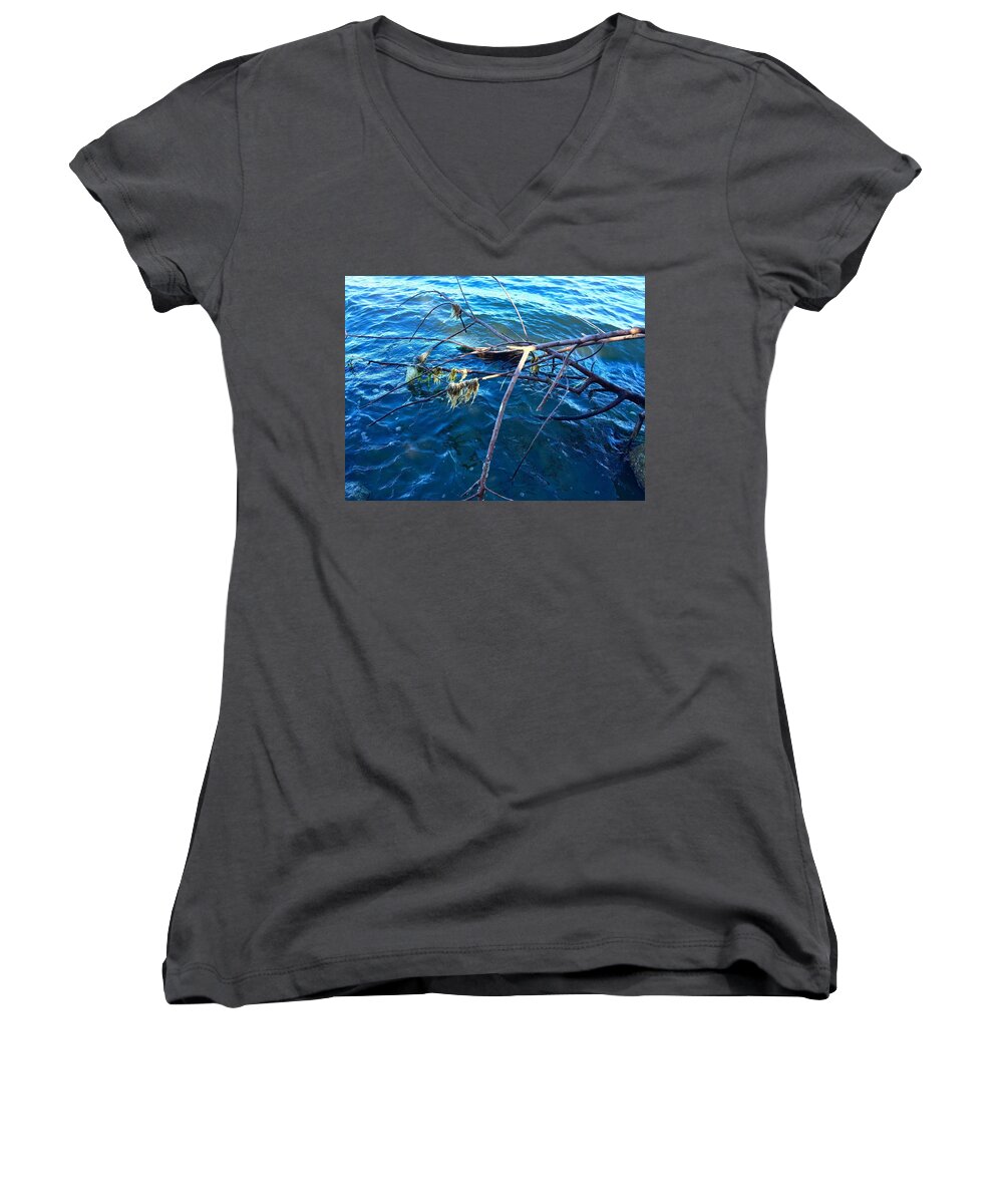 Riverside Women's V-Neck featuring the photograph Raices by Carlos Avila