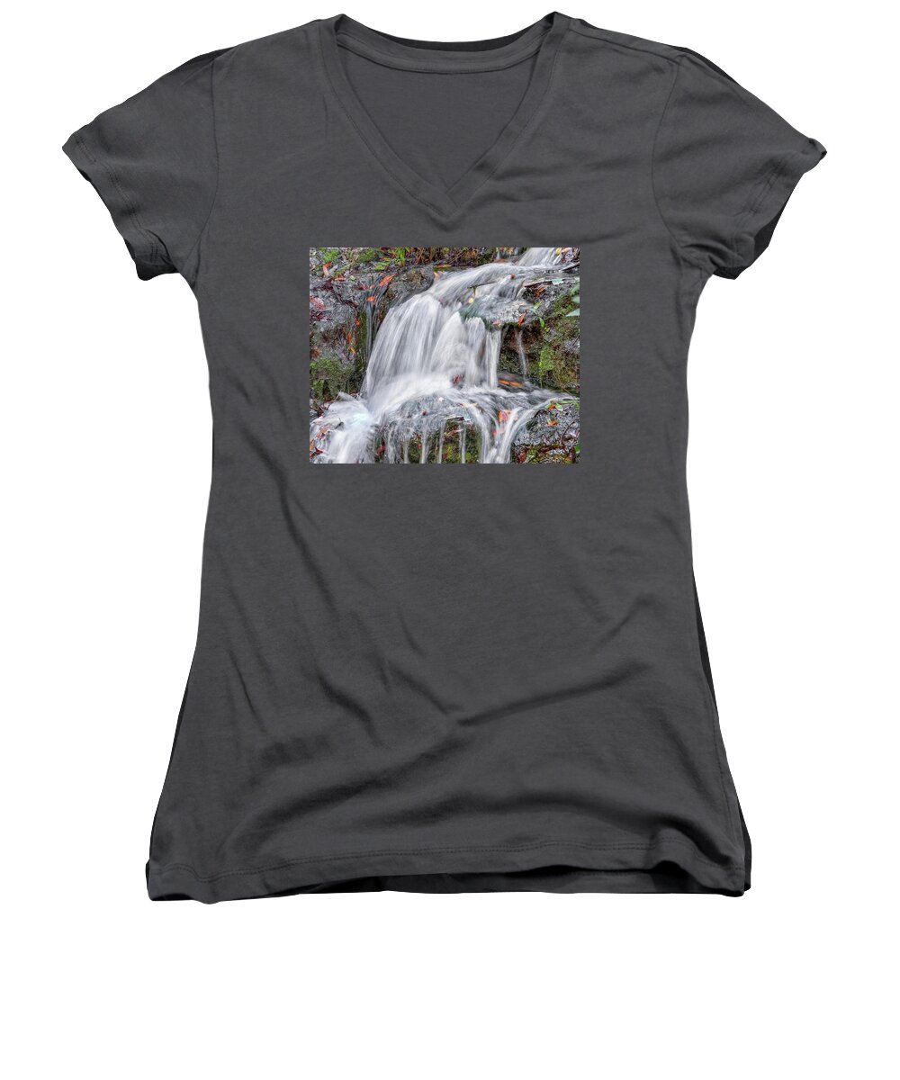 Water Fall Women's V-Neck featuring the photograph Rain Out by Dennis Dugan
