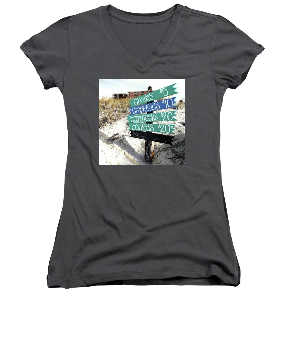 Mighty Sight Studio Women's V-Neck featuring the digital art Relax for Twenty by Steve Sperry