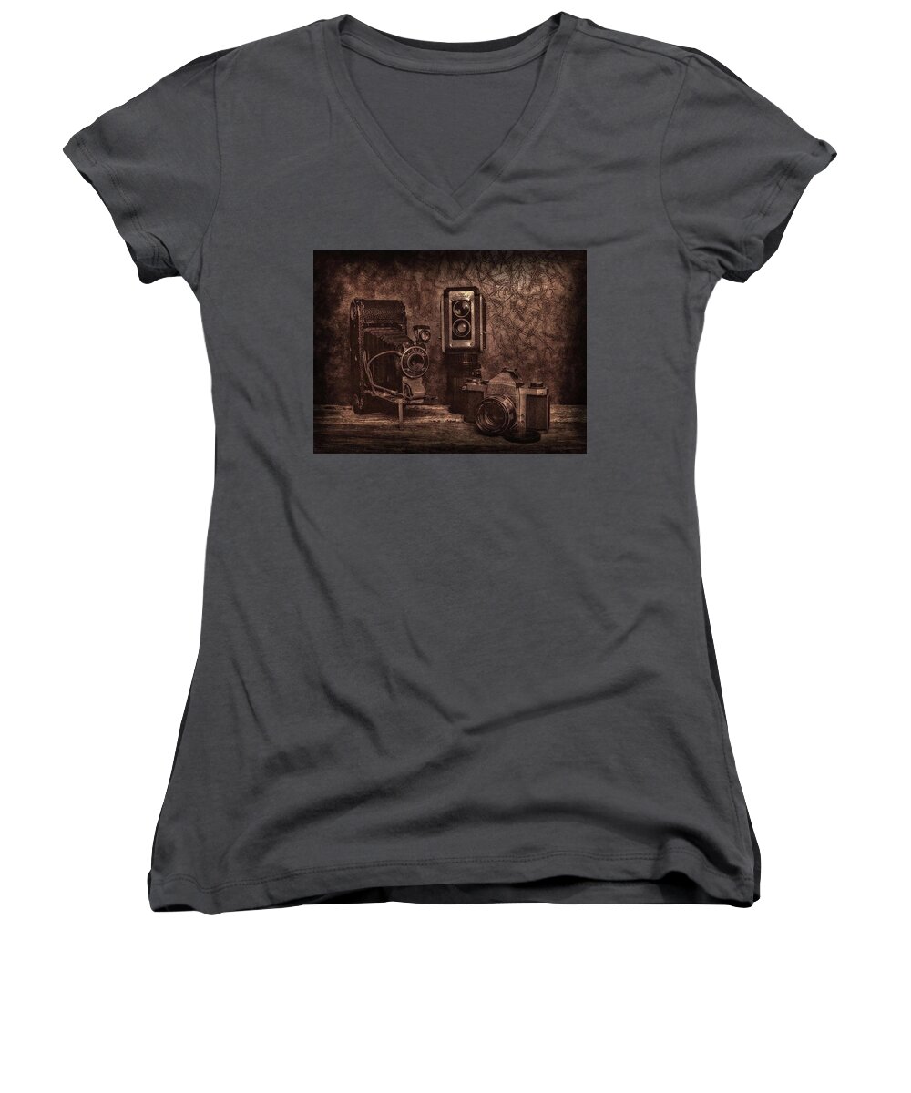 Photography Women's V-Neck featuring the photograph Relics by Mark Fuller