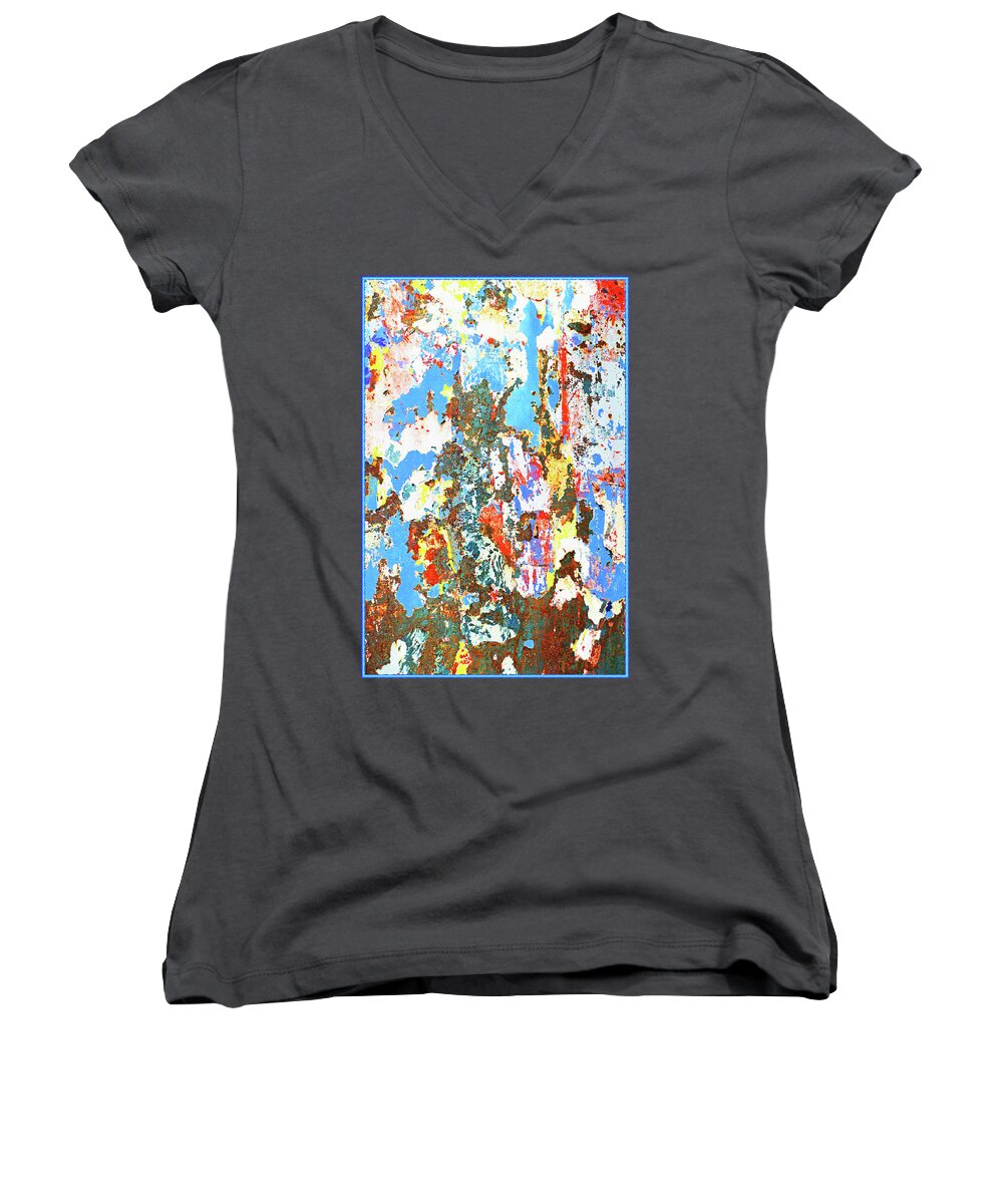 Paint Women's V-Neck featuring the digital art Repaint Abstract by JustJeffAz Photography