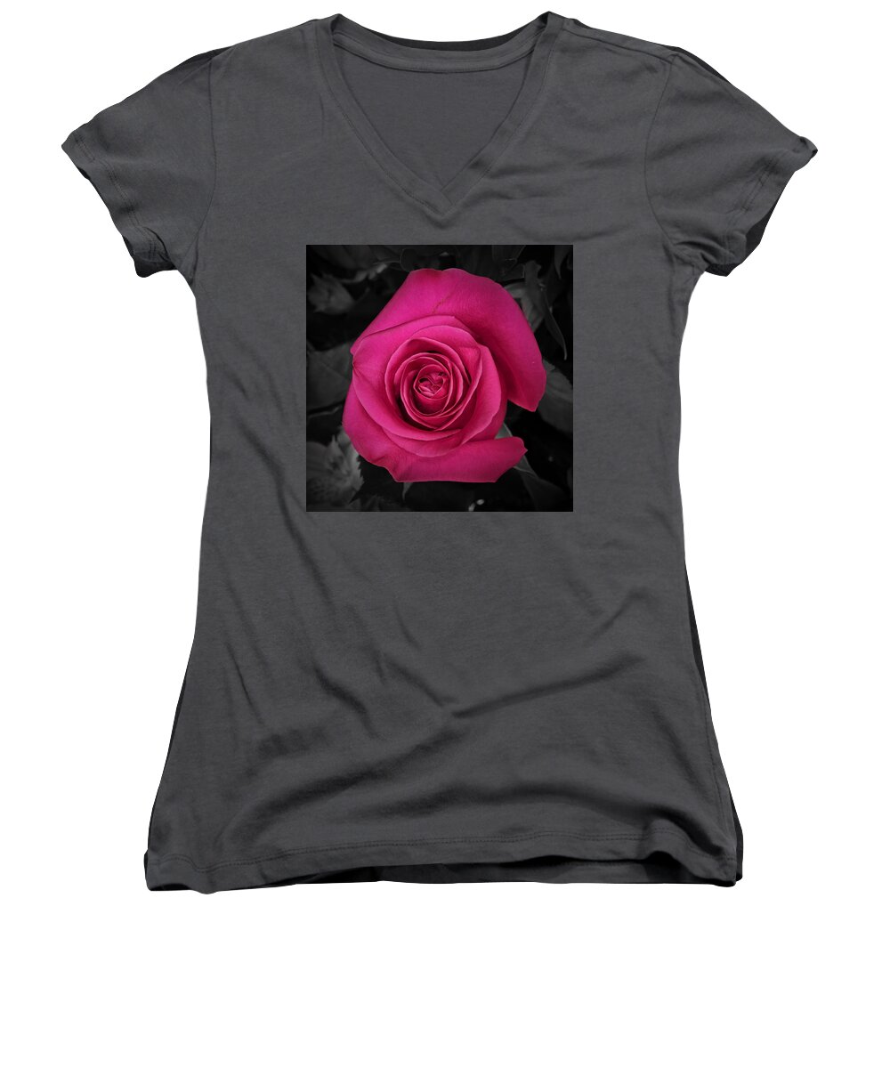 Rose Women's V-Neck featuring the photograph Rising Above by Nathan Little