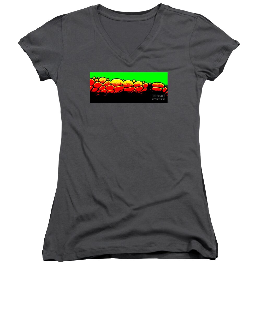 Rock Wall Women's V-Neck featuring the photograph Rock Wall by Tim Townsend