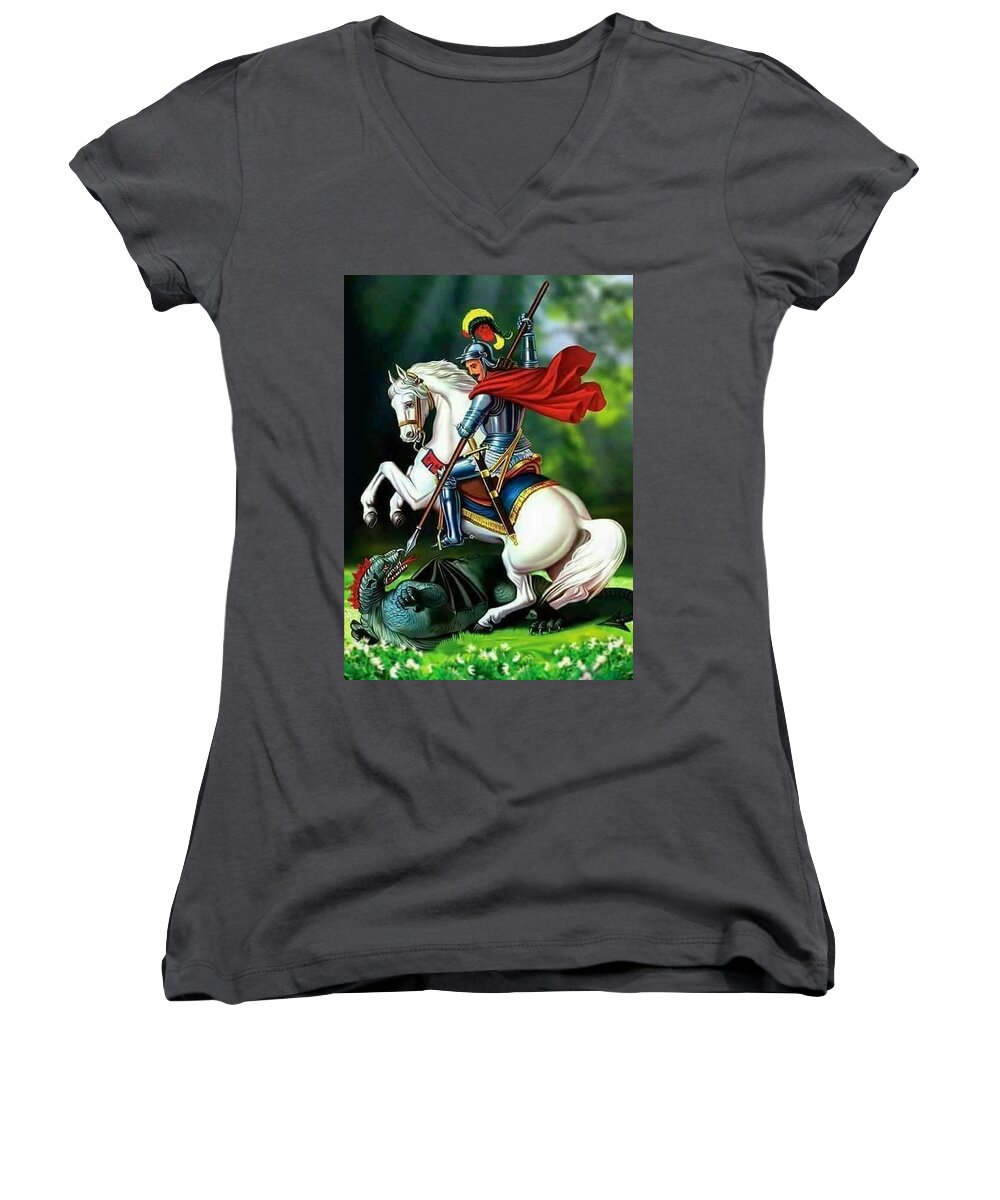  Women's V-Neck featuring the photograph Sao Jorge by Tania Oliver