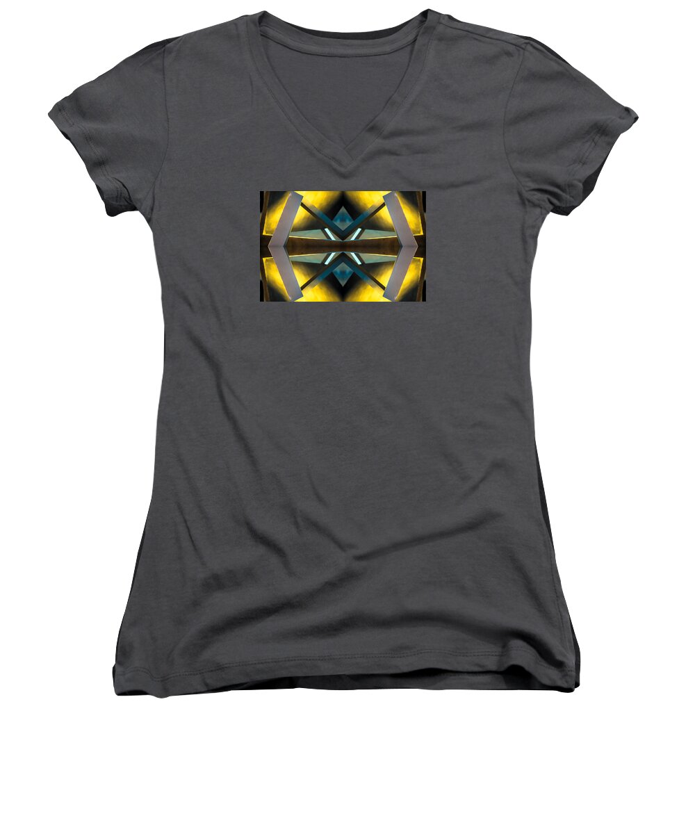  Women's V-Neck featuring the photograph Sculpture on Southport N66V2 by Raymond Kunst