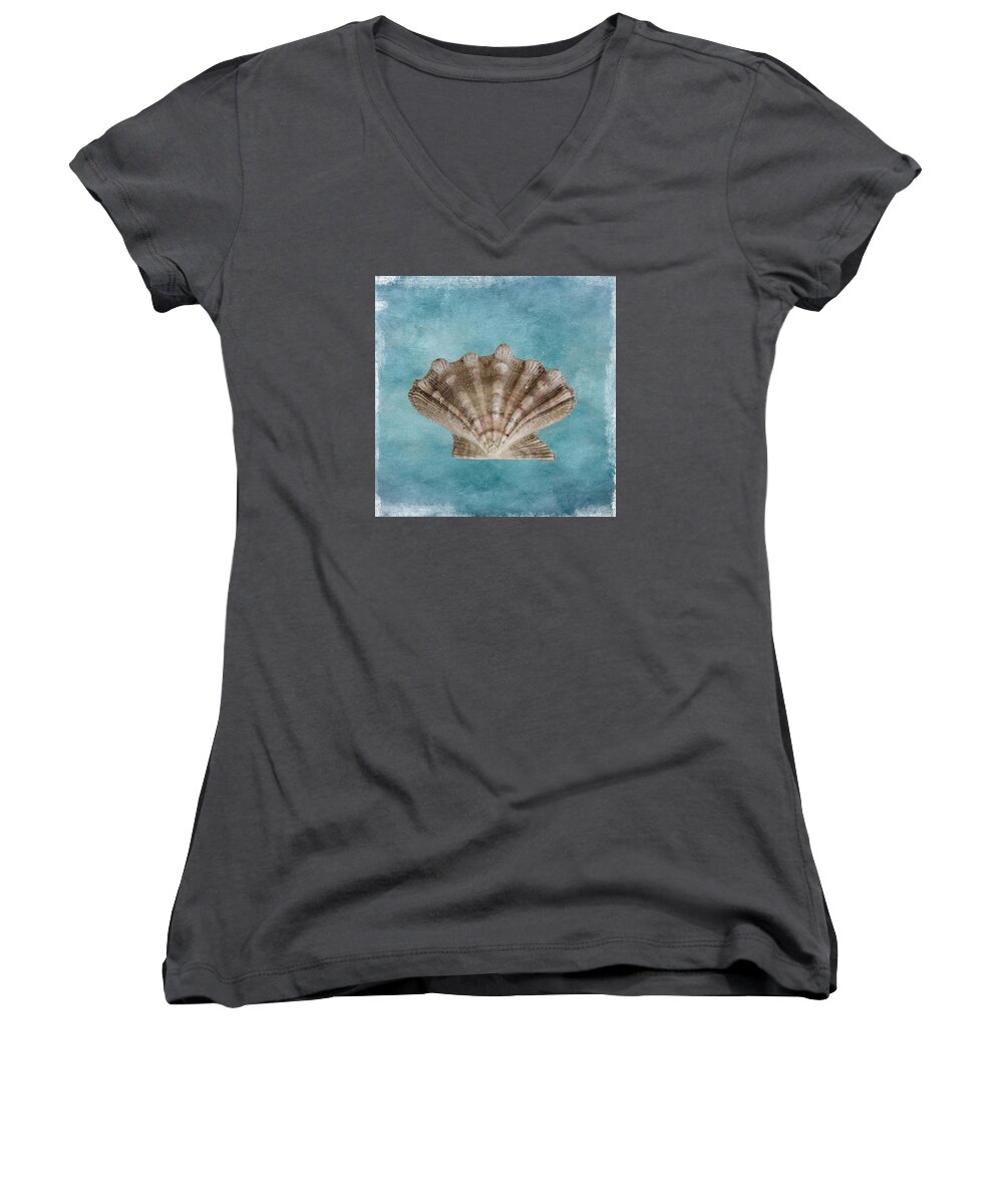 Mollusk Women's V-Neck featuring the photograph Sea Shell by David and Carol Kelly