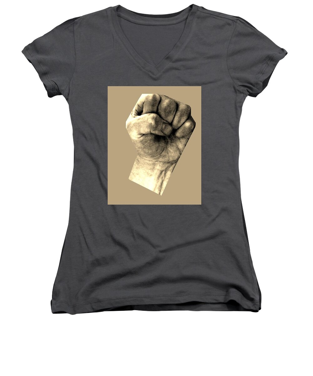 Women's V-Neck featuring the photograph Self Portrait Too by Cletis Stump
