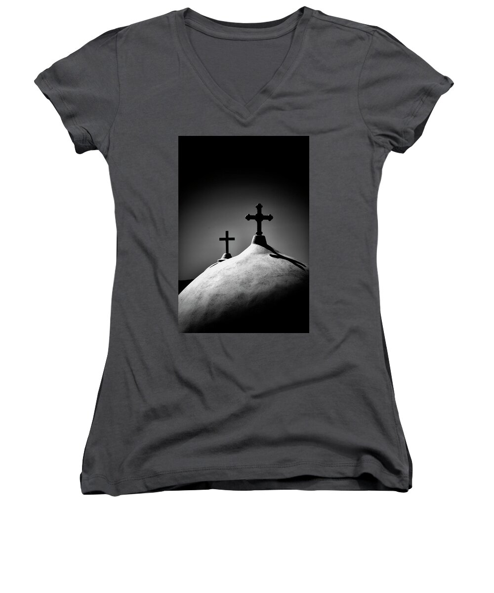 Europe Women's V-Neck featuring the photograph Show me the path. by Usha Peddamatham
