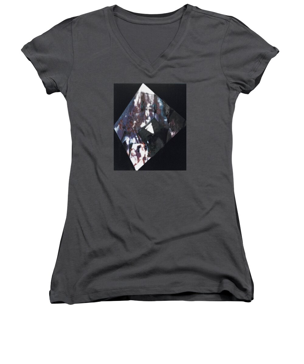 Note Women's V-Neck featuring the photograph Sign of winter by Hon-yax Multiply LLC