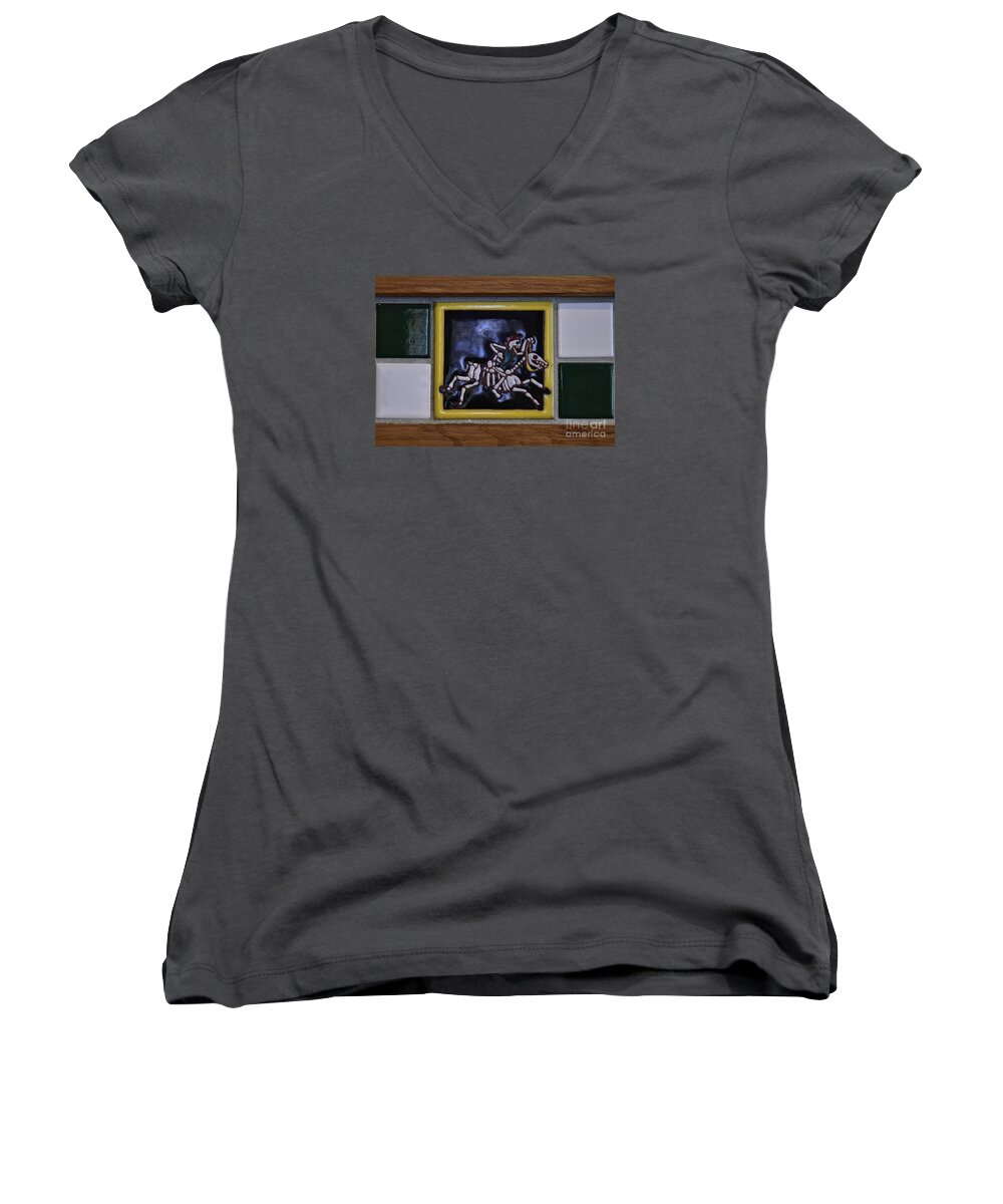 Colorado Women's V-Neck featuring the photograph Skeleton Horse by Tracy Rice Frame Of Mind