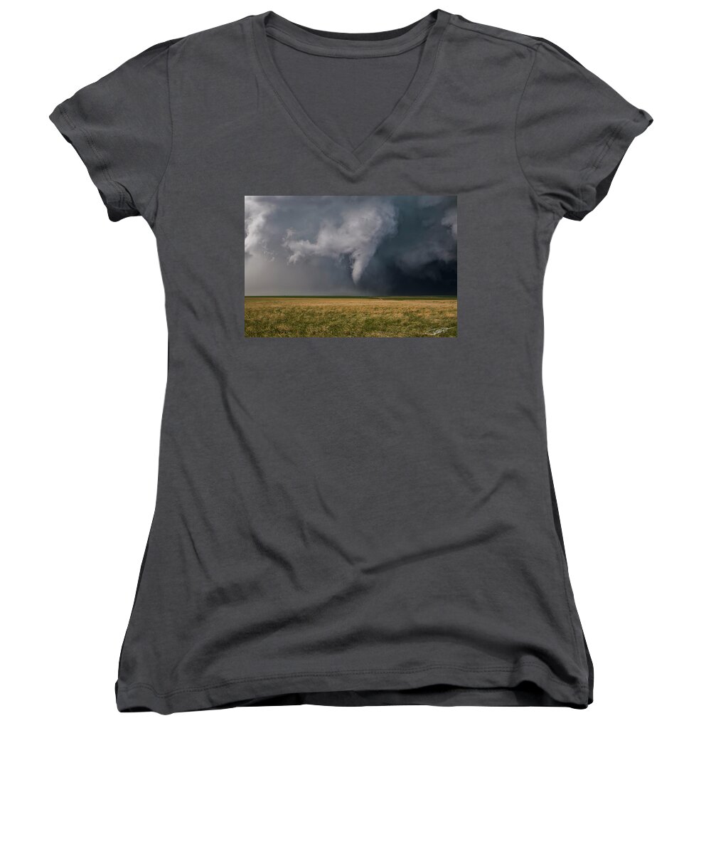 Storm Women's V-Neck featuring the photograph So close by Jeff Niederstadt