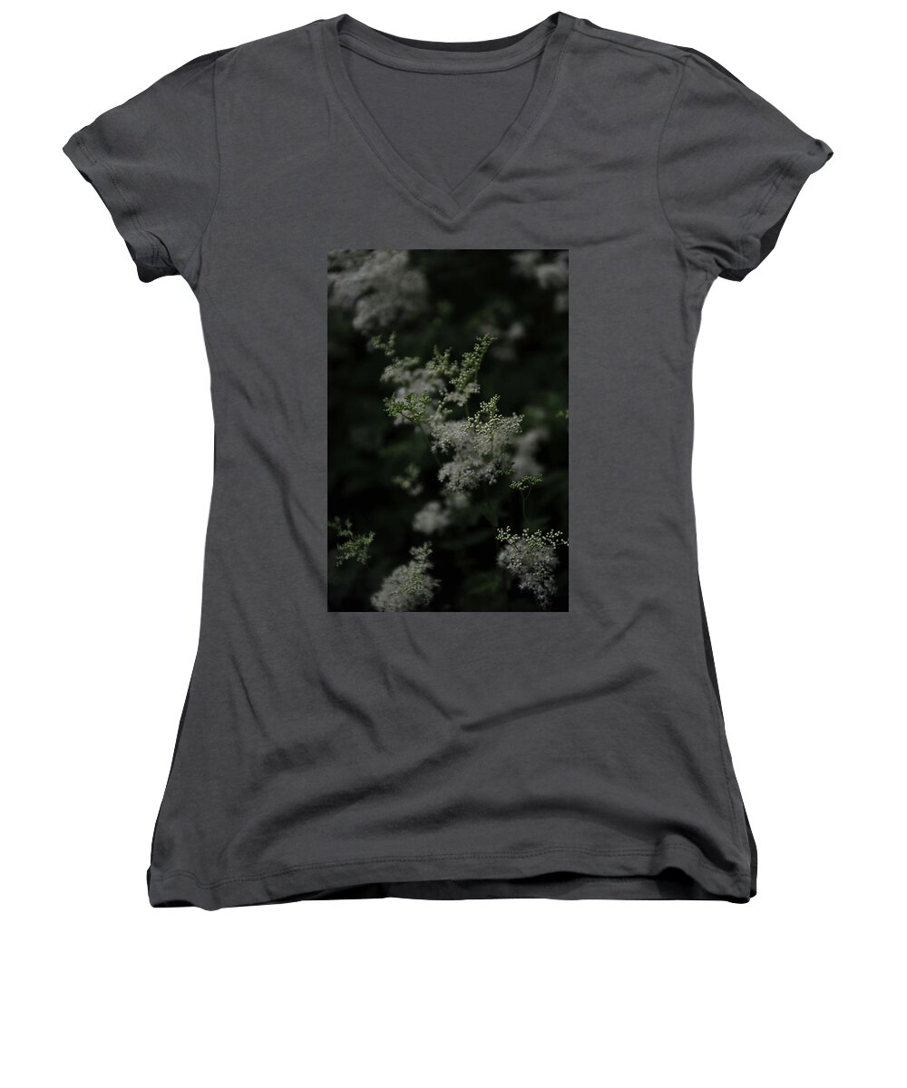 Plant Women's V-Neck featuring the photograph Soft as a Whisper by Randi Grace Nilsberg