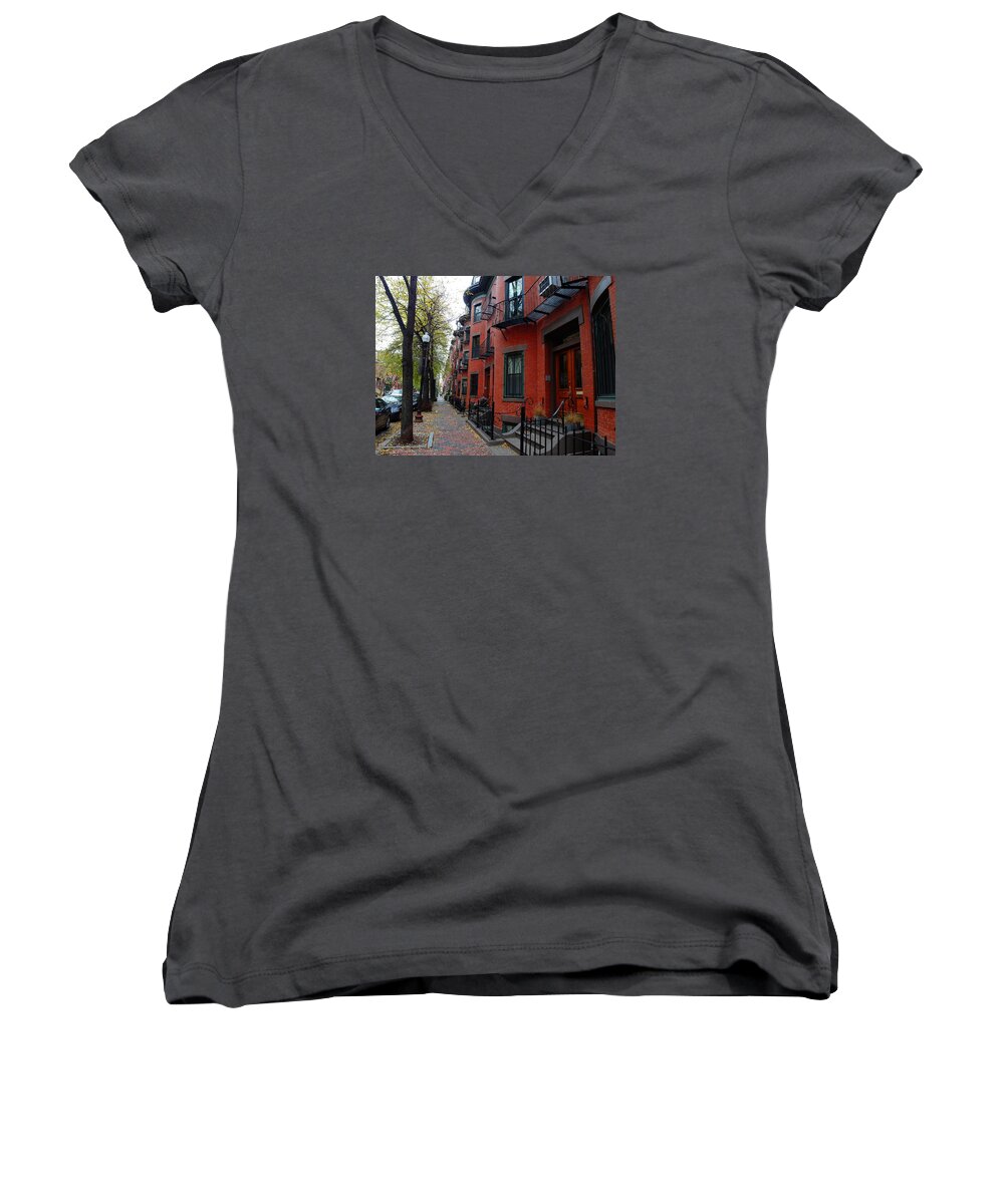 Boston Women's V-Neck featuring the photograph South End - Boston by Christopher Brown
