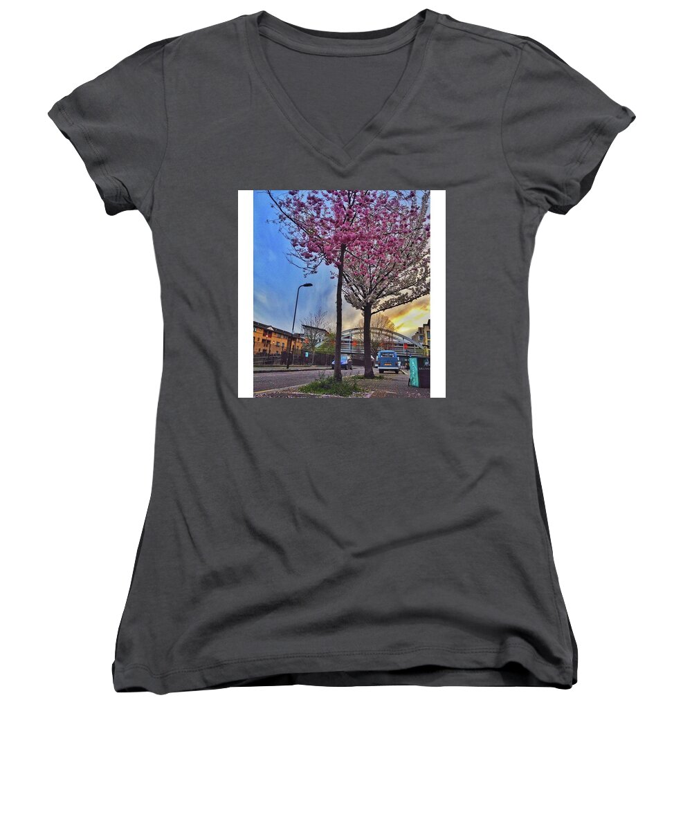Iphoneography Women's V-Neck featuring the photograph •stand Back And Take It by Tai Lacroix