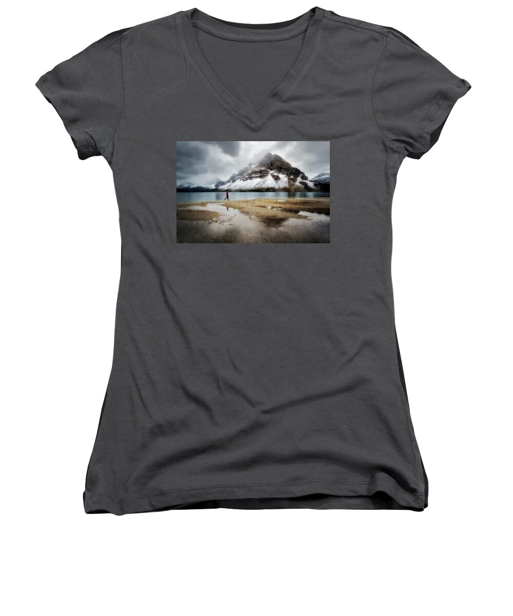 Alberta Women's V-Neck featuring the photograph Storm Tracker by Nicki Frates