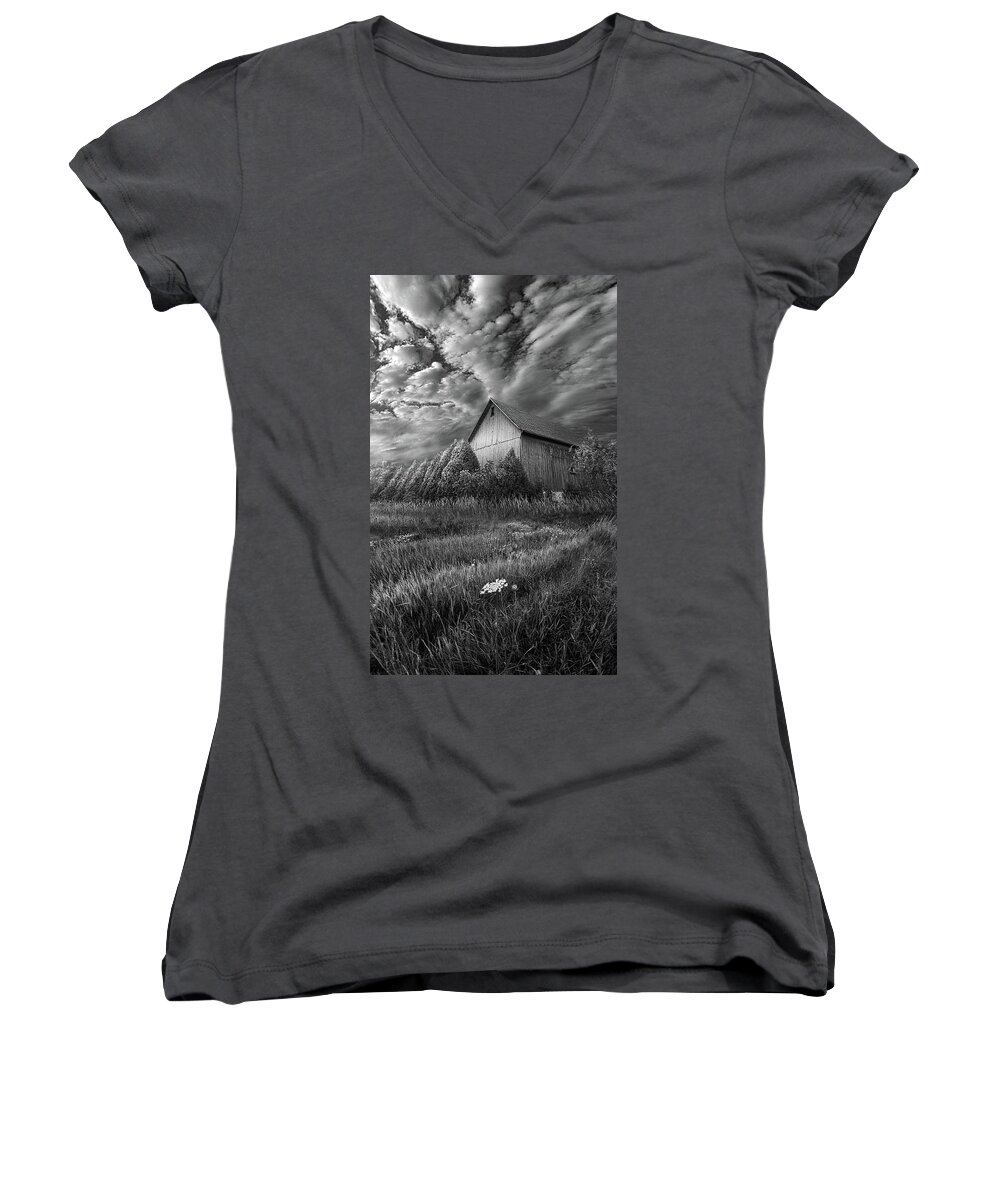 Spring Women's V-Neck featuring the photograph Sublimity by Phil Koch