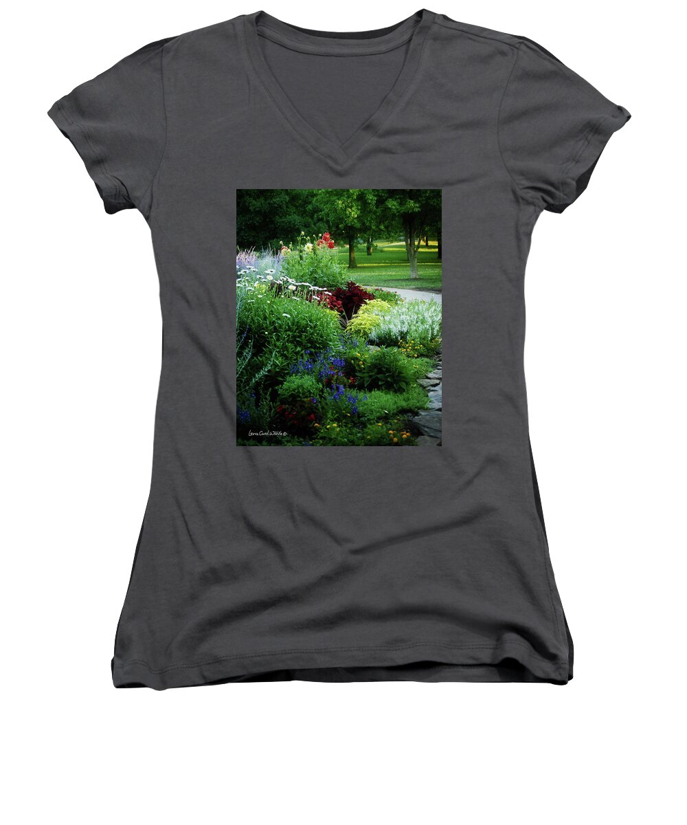 Summer Women's V-Neck featuring the photograph Summer View by Lena Wilhite