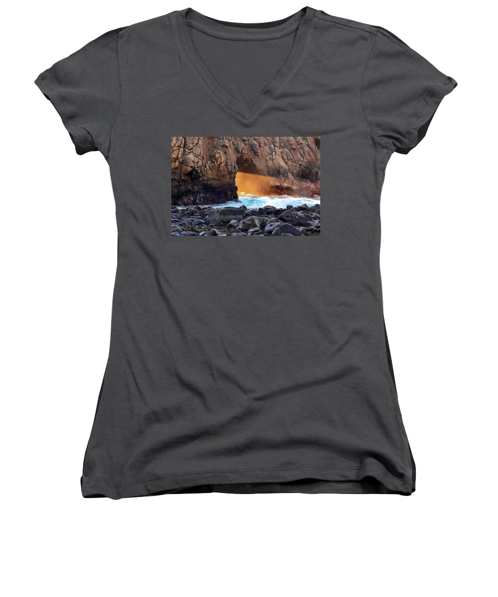 Af Zoom 24-70mm F/2.8g Women's V-Neck featuring the photograph Sunlight Through by John Hight