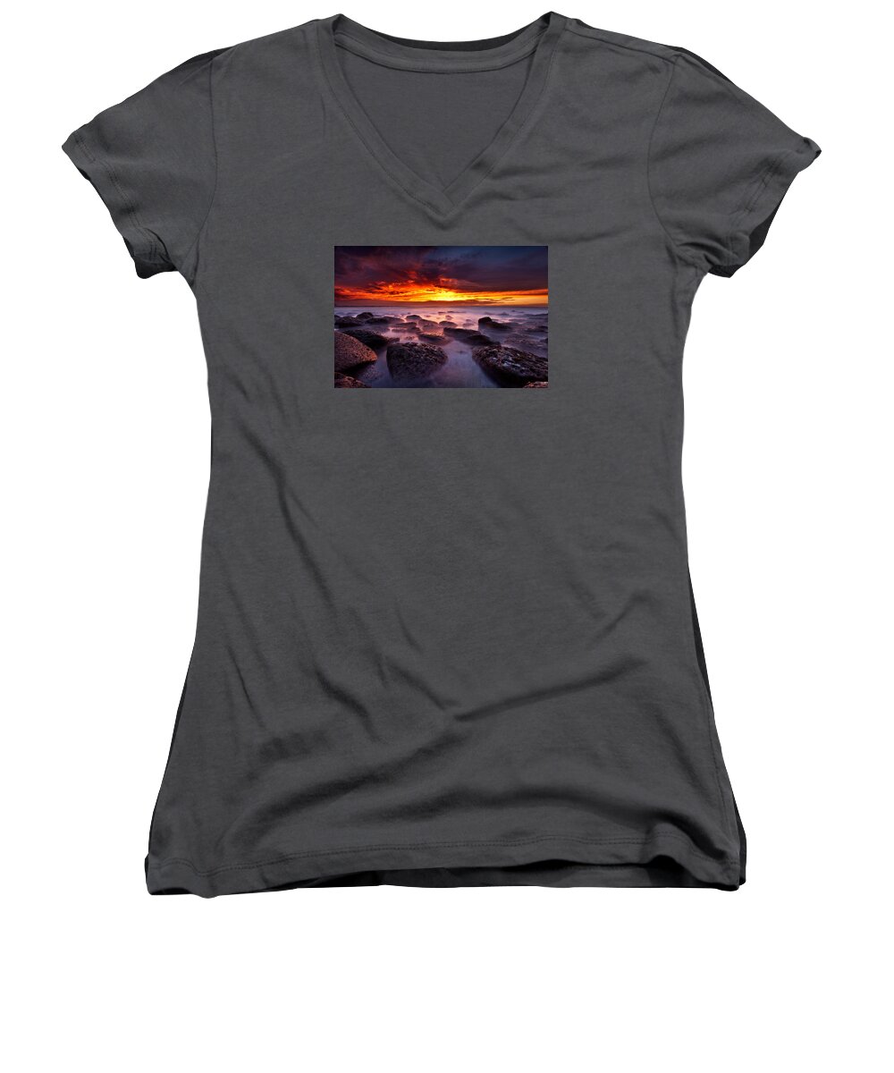 Jorgemaiaphotographer Women's V-Neck featuring the photograph Sunset dreams by Jorge Maia