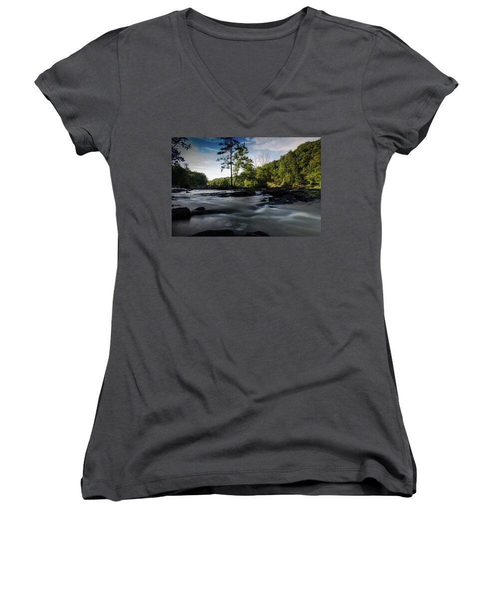 Atlanta Women's V-Neck featuring the photograph Sweetwater Creek 1 by Kenny Thomas