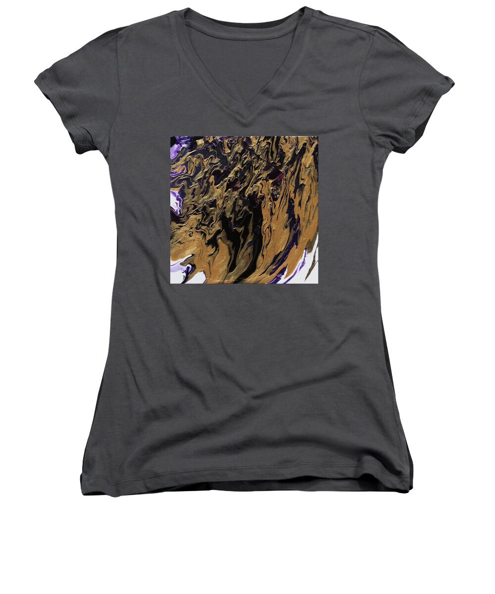 Fusionart Women's V-Neck featuring the painting Symbolic by Ralph White