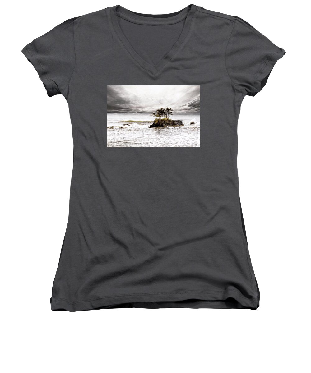 Tahiti Women's V-Neck featuring the photograph Gorgeous Tahiti by Kathryn McBride