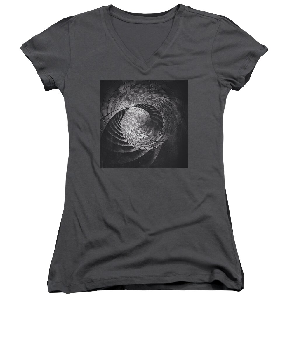 Circle Women's V-Neck featuring the photograph The Pathos Of Least Resistance by Bob Hedlund