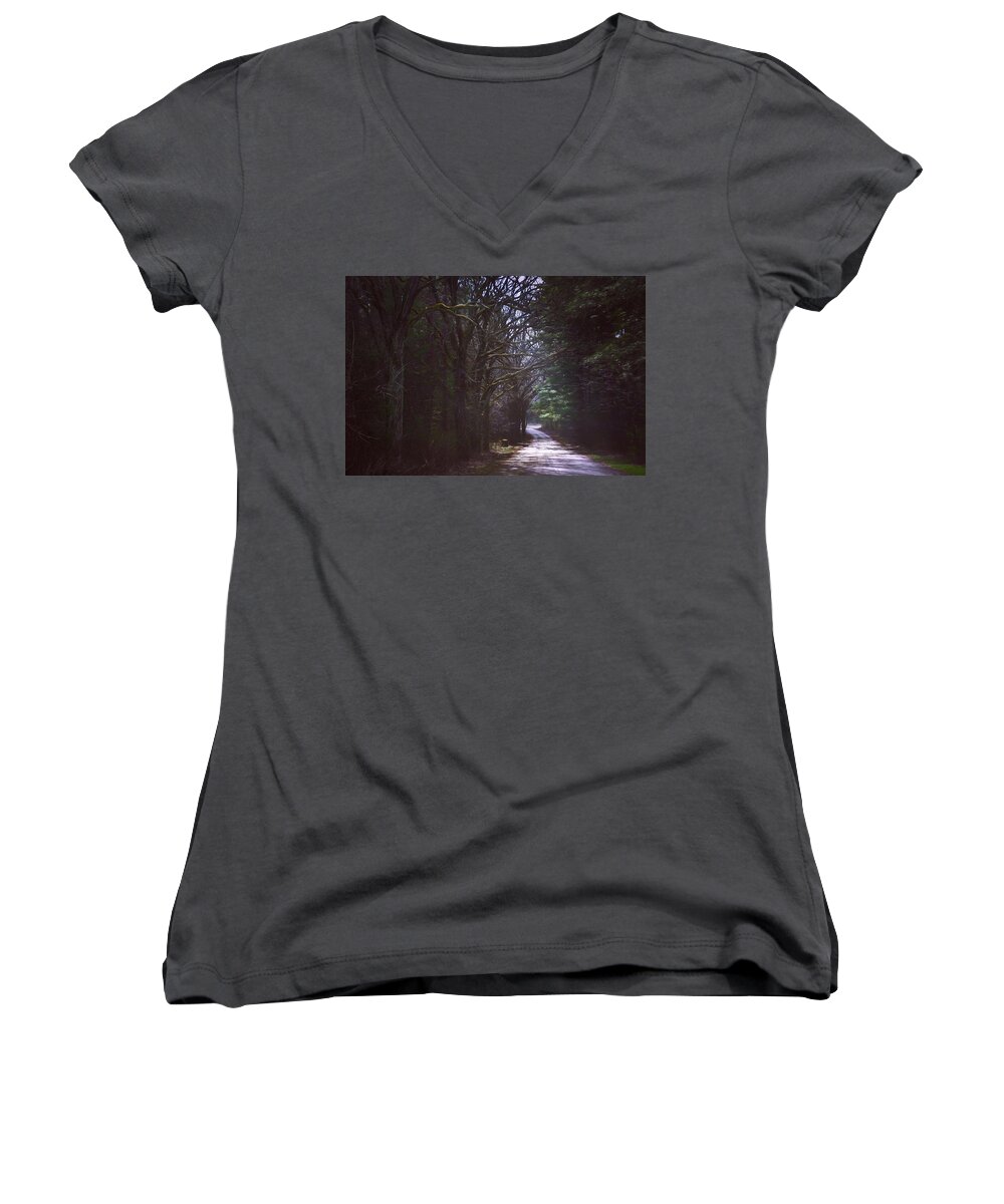 Landscape Women's V-Neck featuring the photograph The Road to Somewhere by Scott Norris