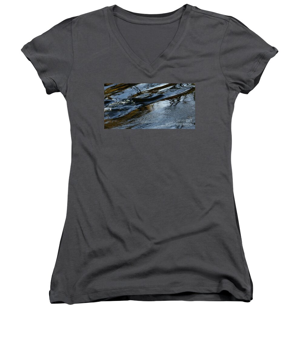 River Women's V-Neck featuring the photograph The Star of Love and Dreams by Linda Shafer