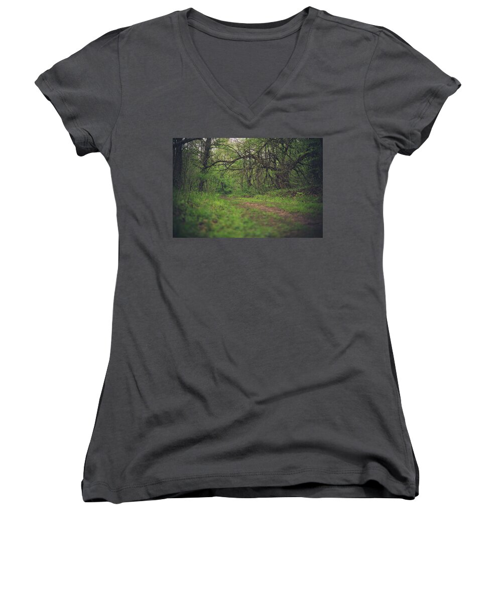 Tree Women's V-Neck featuring the photograph The Taking Tree by Shane Holsclaw
