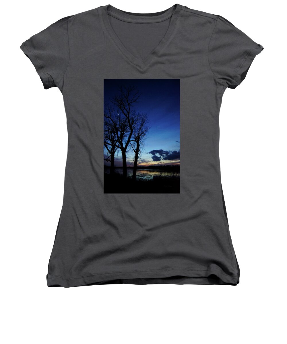 	Hree Sisters Women's V-Neck featuring the photograph Three Sisters by Cricket Hackmann