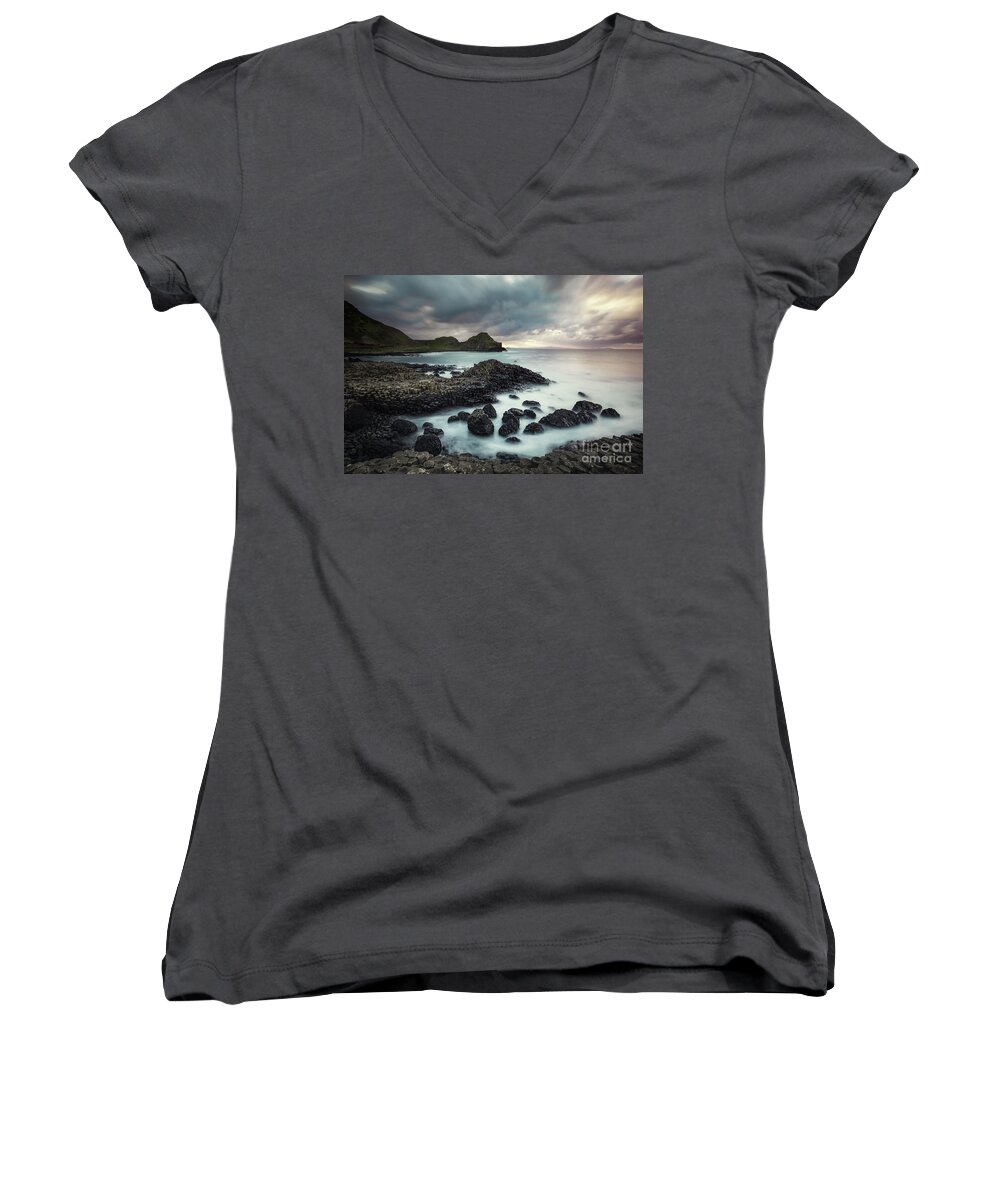 Kremsdorf Women's V-Neck featuring the photograph Tides Of Darkness by Evelina Kremsdorf