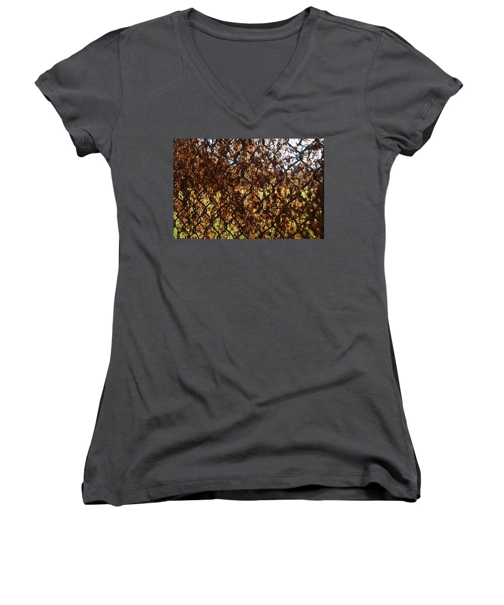  Women's V-Neck featuring the photograph Unknown Denied by R Allen Swezey