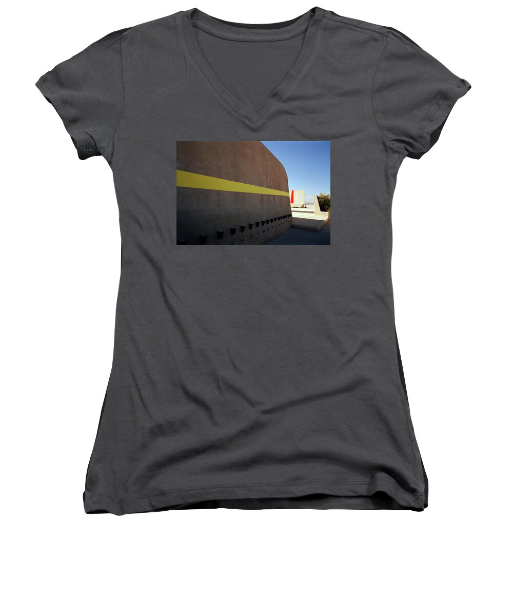 Surreal Women's V-Neck featuring the photograph Varini And Le Corbusier by Shaun Higson