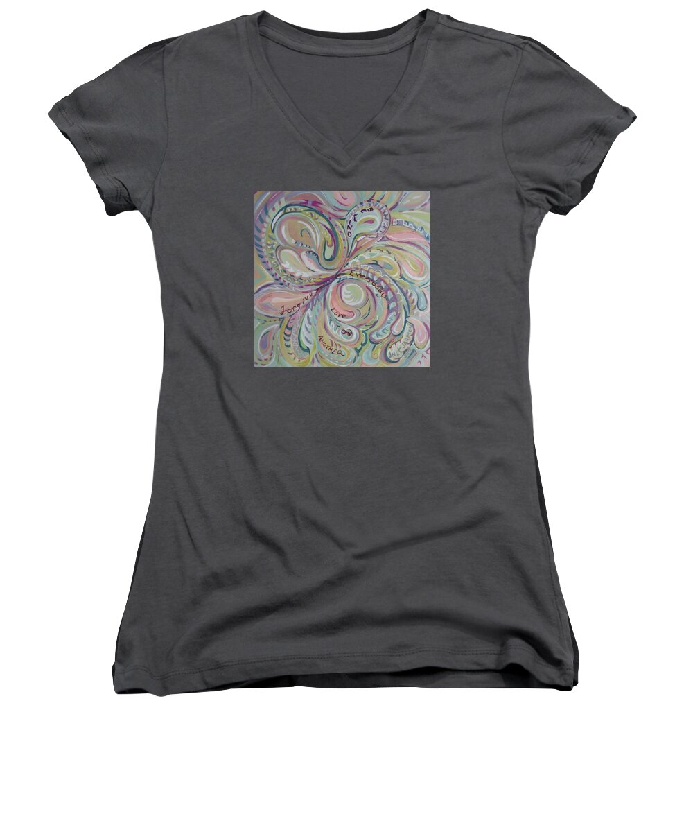 Forgiveness Women's V-Neck featuring the painting Summer Sermon 2 by Jeanette Jarmon