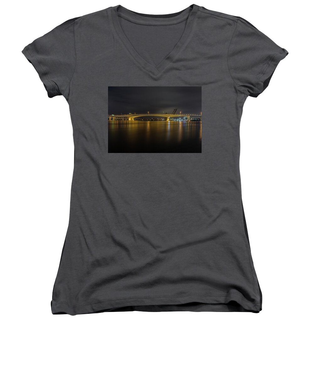 Jacksonville Women's V-Neck featuring the photograph Viaduct by Kenny Thomas