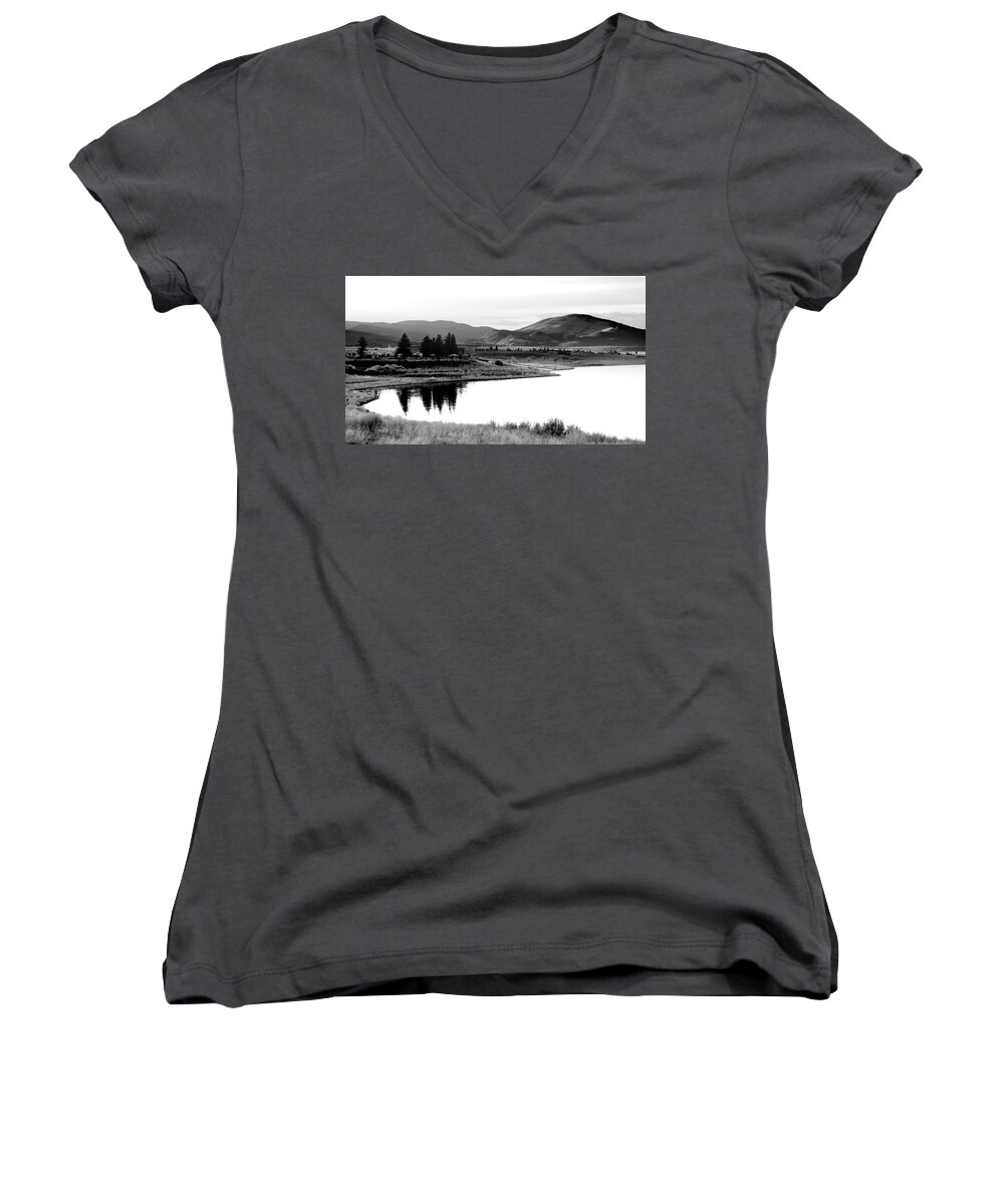 Mountain Women's V-Neck featuring the photograph View by Brian Duram