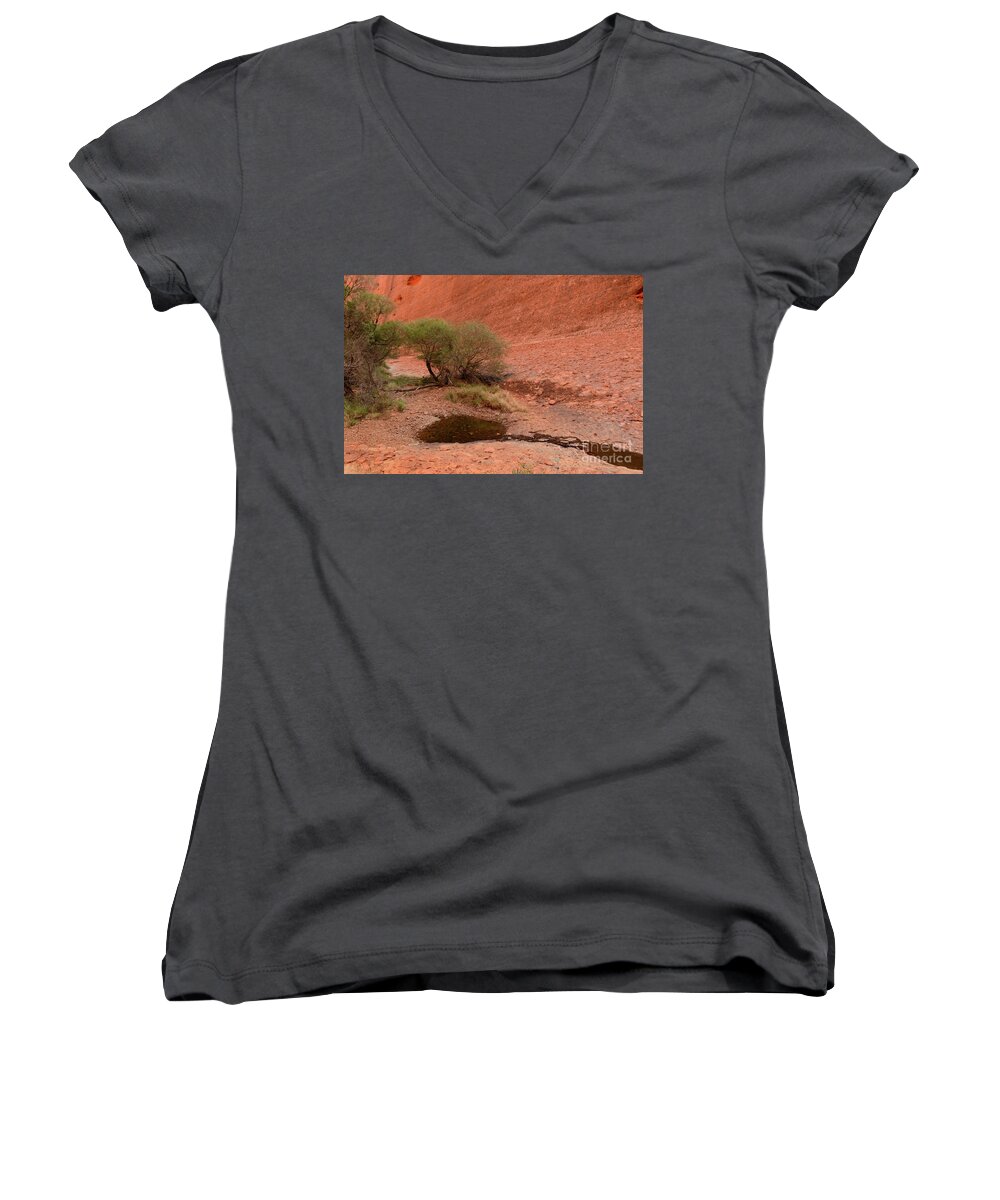 Gorge Women's V-Neck featuring the photograph Walpa Gorge 01 by Werner Padarin